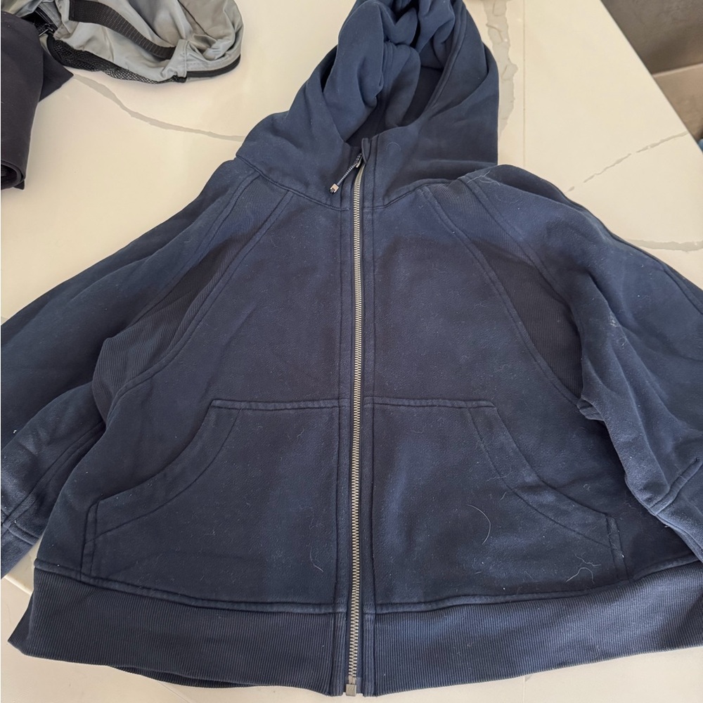 Lululemon Navy Scuba Oversized Zip-Up Hoodie